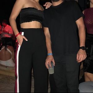 ZARA HIGH WAIST STRIPE PANTS